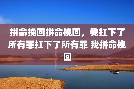 拼命挽回拼命挽回，我扛下了所有罪扛下了所有罪 我拼命挽回