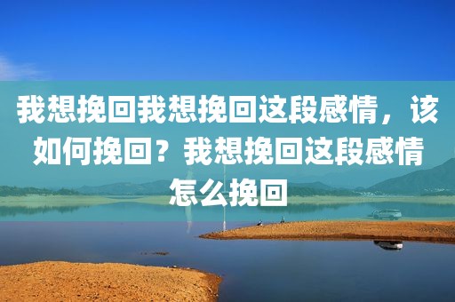 我想挽回我想挽回这段感情，该如何挽回？我想挽回这段感情怎么挽回