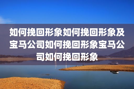 如何挽回形象如何挽回形象及宝马公司如何挽回形象宝马公司如何挽回形象