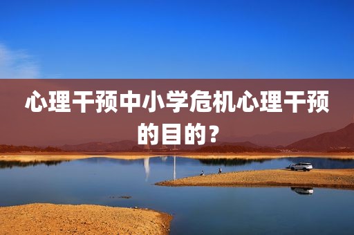 心理干预中小学危机心理干预的目的？