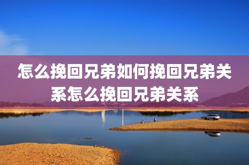 怎么挽回兄弟如何挽回兄弟关系怎么挽回兄弟关系