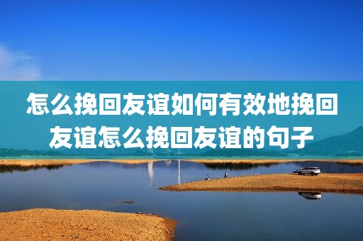 怎么挽回友谊如何有效地挽回友谊怎么挽回友谊的句子