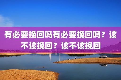 有必要挽回吗有必要挽回吗？该不该挽回？该不该挽回