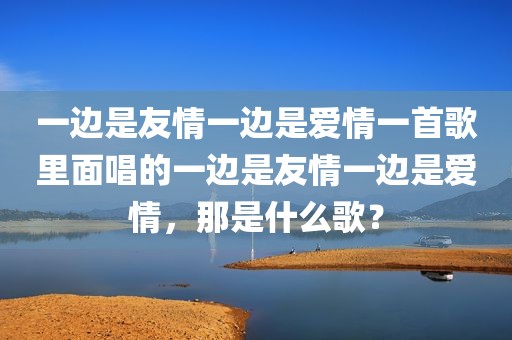 一边是友情一边是爱情一首歌里面唱的一边是友情一边是爱情，那是什么歌？