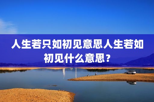 人生若只如初见意思人生若如初见什么意思？