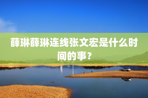薛琳薛琳连线张文宏是什么时间的事？