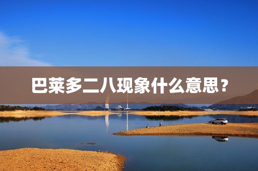 巴莱多二八现象什么意思？