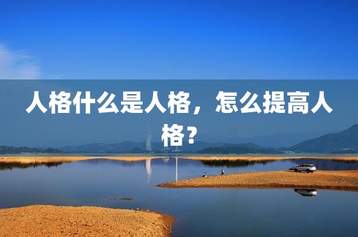 人格什么是人格，怎么提高人格？