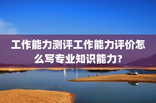 工作能力测评工作能力评价怎么写专业知识能力？