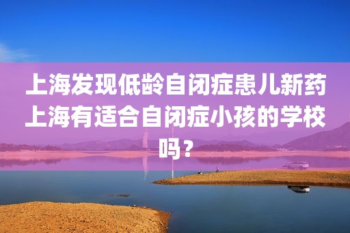 上海发现低龄自闭症患儿新药上海有适合自闭症小孩的学校吗？