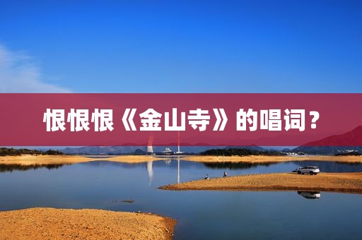 恨恨恨《金山寺》的唱词？