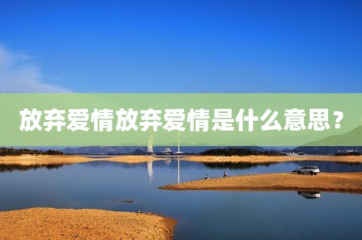 放弃爱情放弃爱情是什么意思？