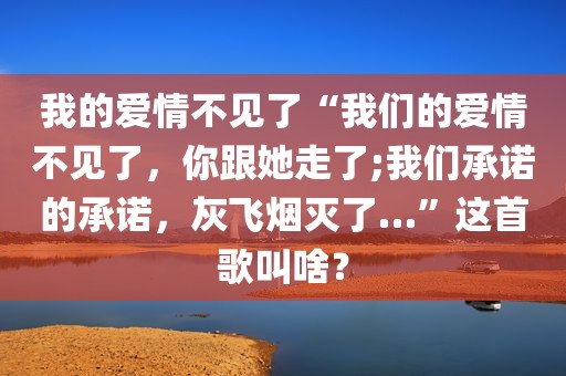 我的爱情不见了“我们的爱情不见了，你跟她走了;我们承诺的承诺，灰飞烟灭了…”这首歌叫啥？