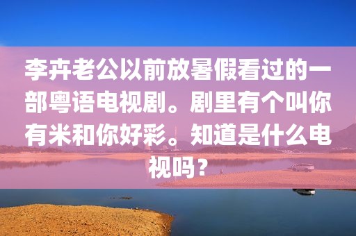 李卉老公以前放暑假看过的一部粤语电视剧。剧里有个叫你有米和你好彩。知道是什么电视吗？