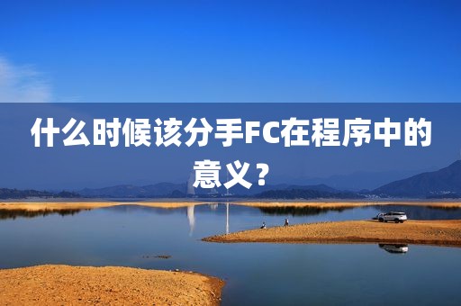 什么时候该分手FC在程序中的意义？