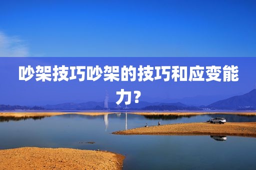 吵架技巧吵架的技巧和应变能力？