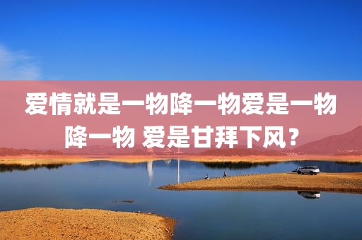 爱情就是一物降一物爱是一物降一物 爱是甘拜下风？