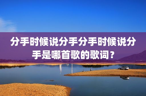 分手时候说分手分手时候说分手是哪首歌的歌词？