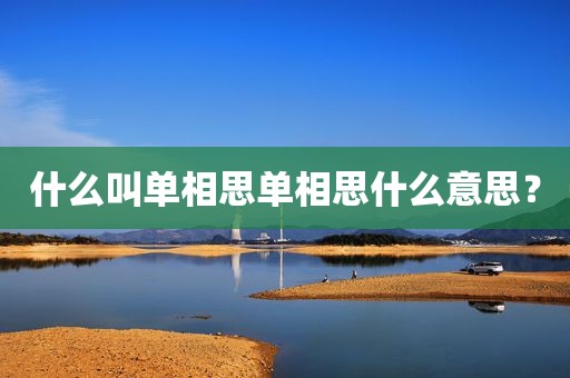 什么叫单相思单相思什么意思？