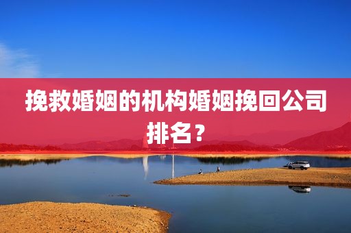 挽救婚姻的机构婚姻挽回公司排名？