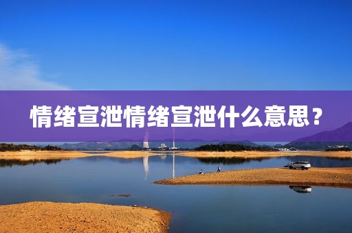 情绪宣泄情绪宣泄什么意思？