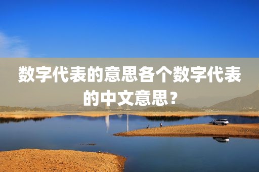 数字代表的意思各个数字代表的中文意思？
