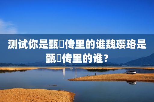 测试你是甄嬛传里的谁魏璎珞是甄嬛传里的谁？