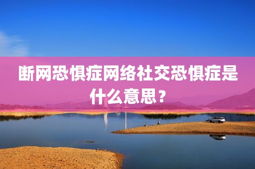 断网恐惧症网络社交恐惧症是什么意思？