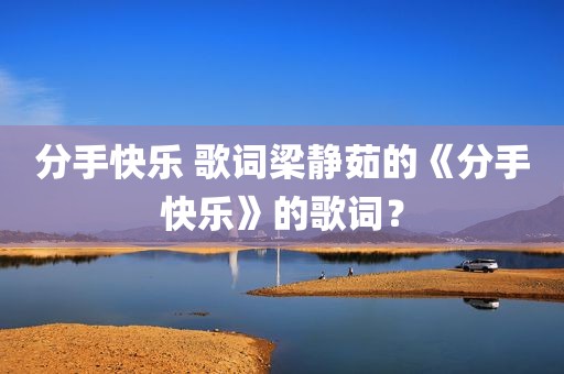 分手快乐 歌词梁静茹的《分手快乐》的歌词？