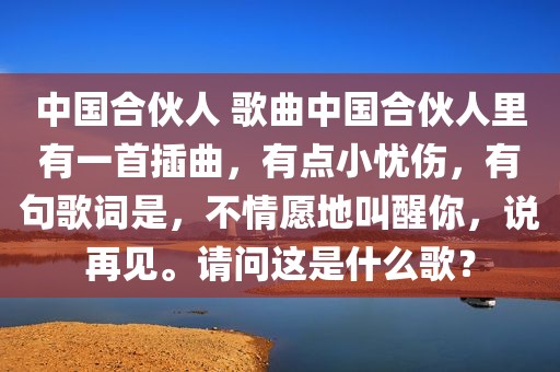 中国合伙人 歌曲中国合伙人里有一首插曲，有点小忧伤，有句歌词是，不情愿地叫醒你，说再见。请问这是什么歌？