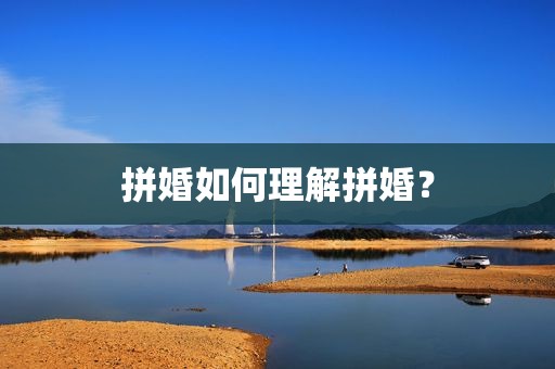 拼婚如何理解拼婚？