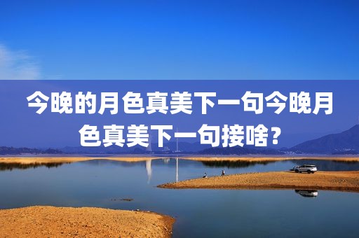 今晚的月色真美下一句今晚月色真美下一句接啥？