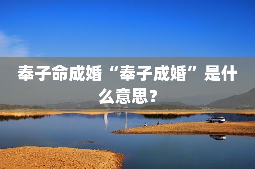 奉子命成婚“奉子成婚”是什么意思？