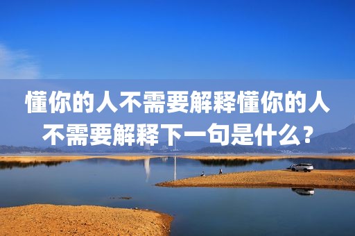 懂你的人不需要解释懂你的人不需要解释下一句是什么？