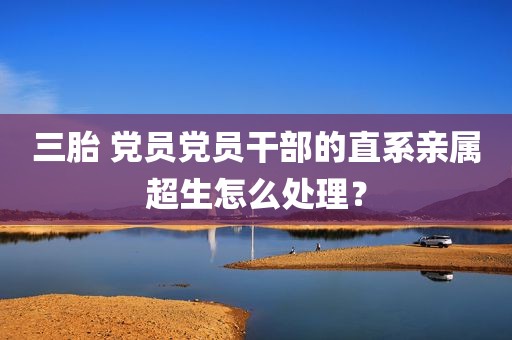 三胎 党员党员干部的直系亲属超生怎么处理？