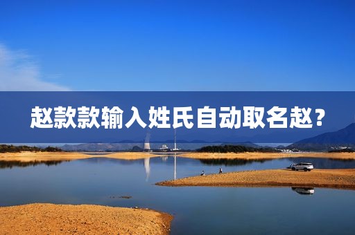 赵款款输入姓氏自动取名赵？