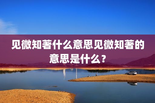 见微知著什么意思见微知著的意思是什么？