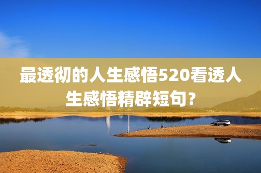 最透彻的人生感悟520看透人生感悟精辟短句？