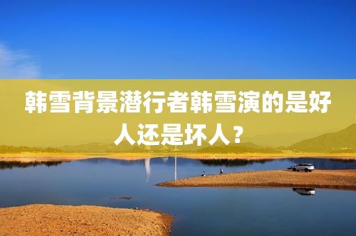 韩雪背景潜行者韩雪演的是好人还是坏人？