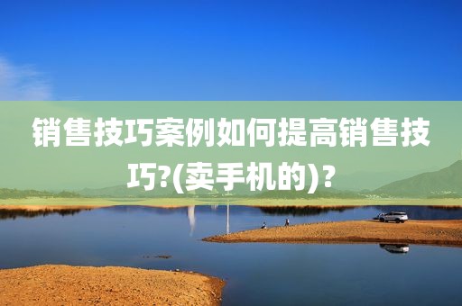销售技巧案例如何提高销售技巧?(卖手机的)？