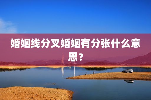 婚姻线分叉婚姻有分张什么意思？