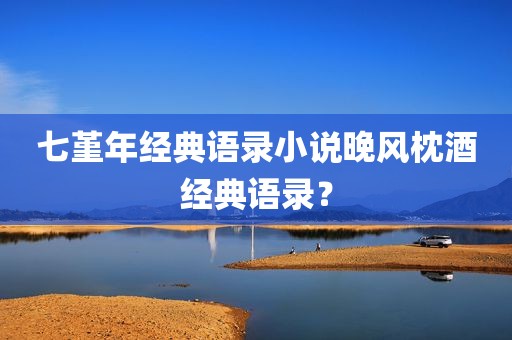 七堇年经典语录小说晚风枕酒经典语录？