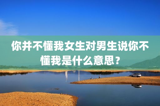 你并不懂我女生对男生说你不懂我是什么意思？