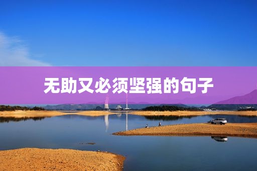 无助又必须坚强的句子