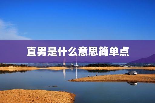 直男是什么意思简单点