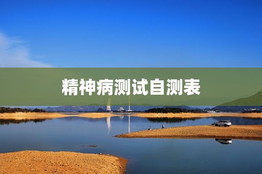 精神病测试自测表