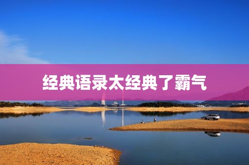 经典语录太经典了霸气