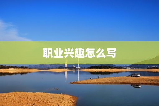 职业兴趣怎么写