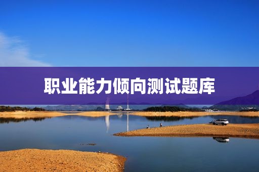 职业能力倾向测试题库