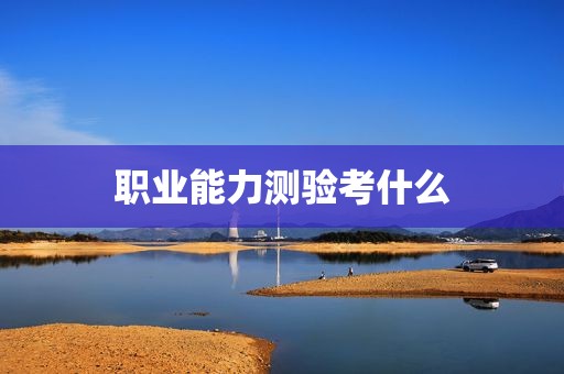 职业能力测验考什么